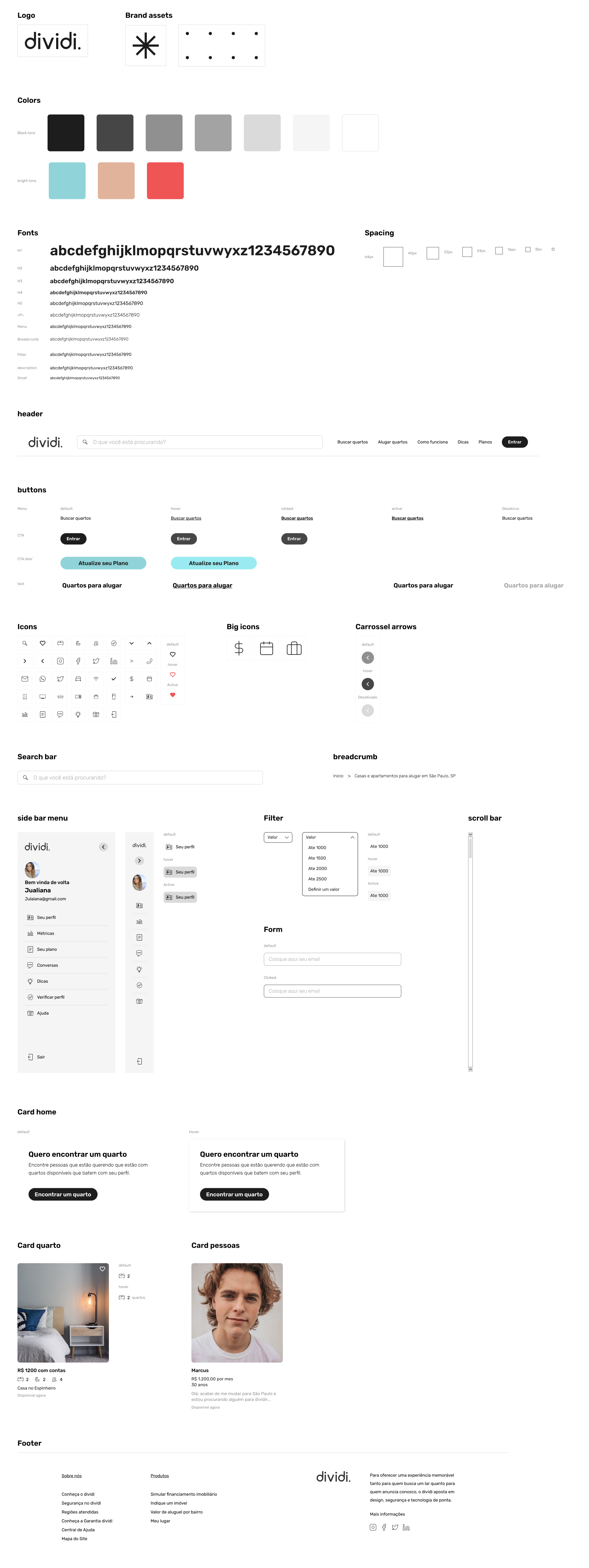 Componentes do design system