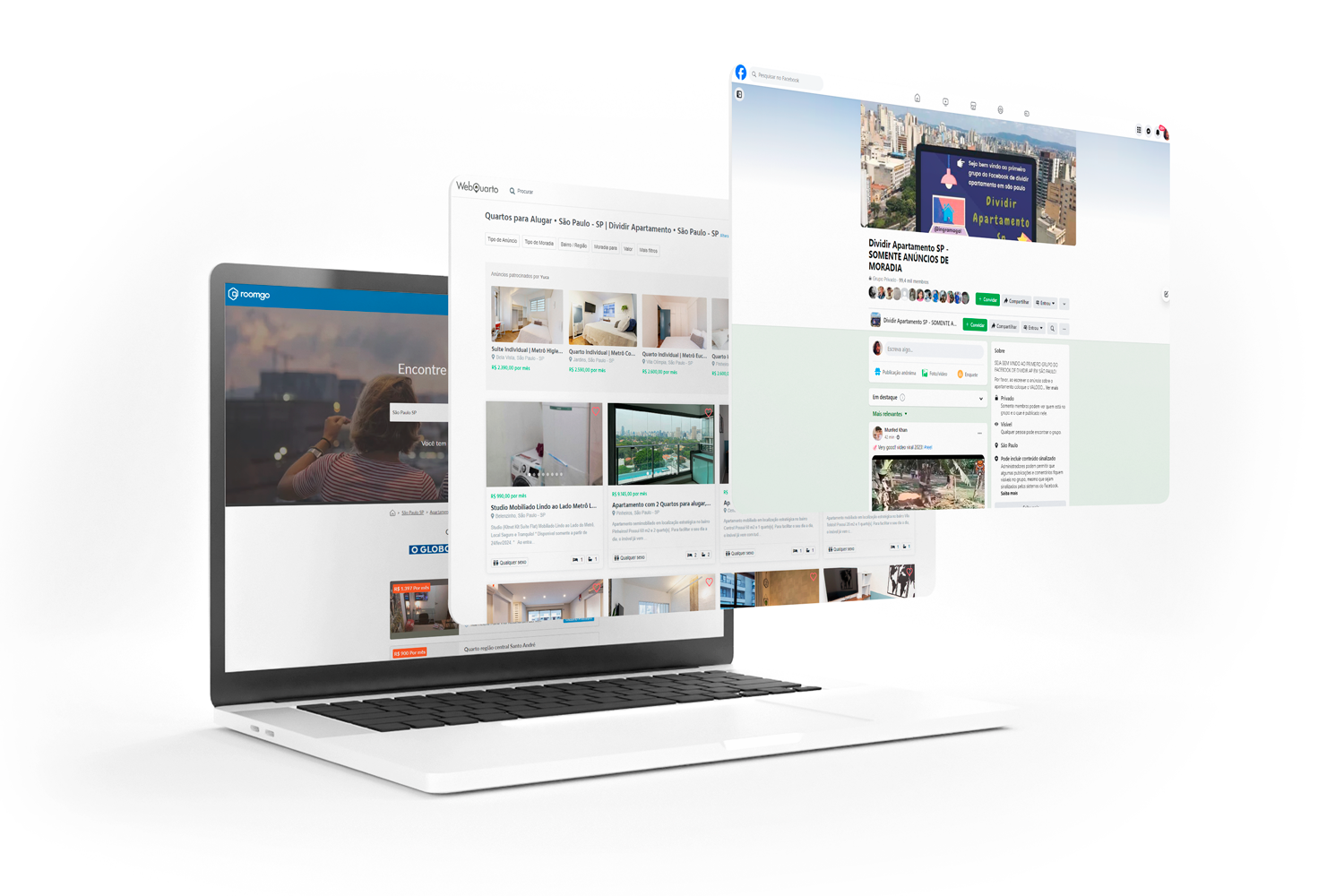 Comparativo de outros sites para dividir moradia